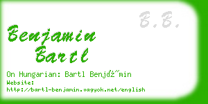 benjamin bartl business card